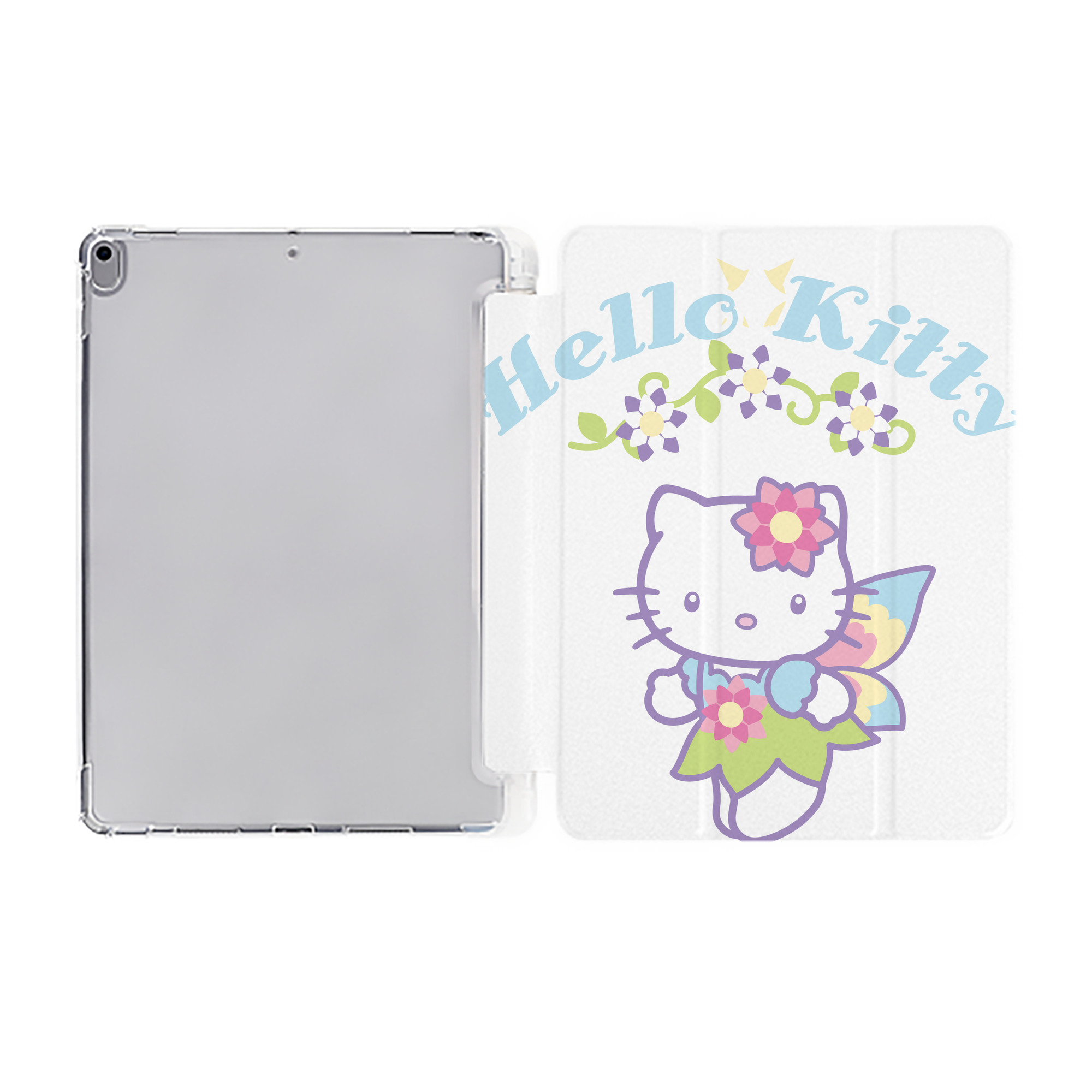 （画像用） Hello Kitty ハローキティ IPad ケース ペン収納付き 三つ折りスタンド PUレザー×シリコン 対応機種9.5/10.5/10.9インチ
